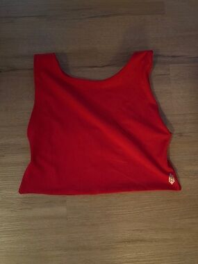 Free people red Crop Tank Top